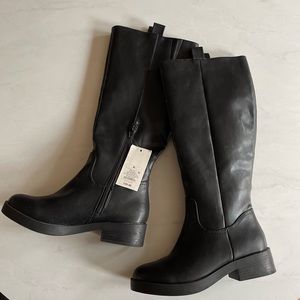 2 Pairs of Shoes- Black Boots and Slip-ons size 6.5 from Target